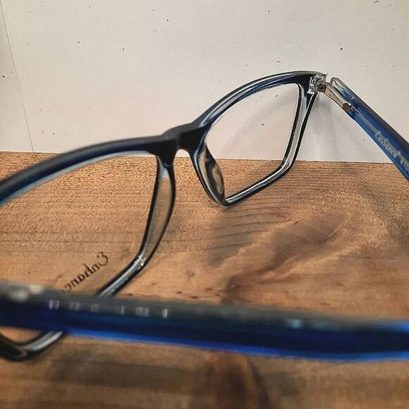 NEW prescription-ready eyeglass frame blue/clear, lightweight glasses, 53-15-140 - Picture 5 of 6